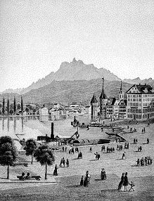 Luzern und Pilatus um 1850 (aus: Zimmermann, 1939)